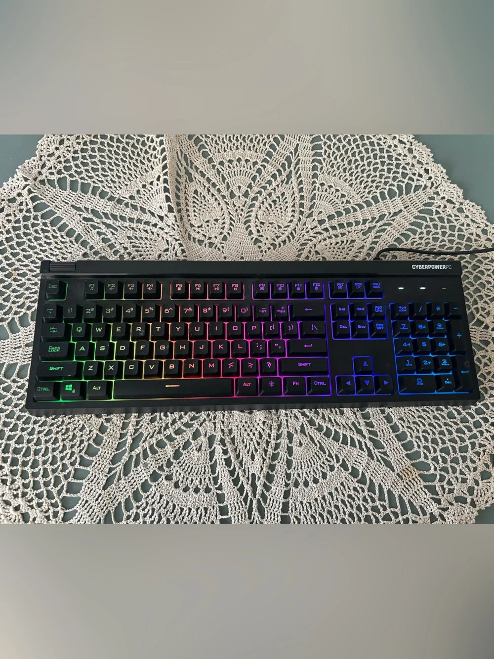 CyberPowerPC RGB Wired Gaming Keyboard USB Full Size